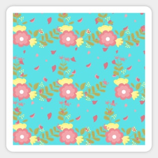 pink flower pattern Sticker